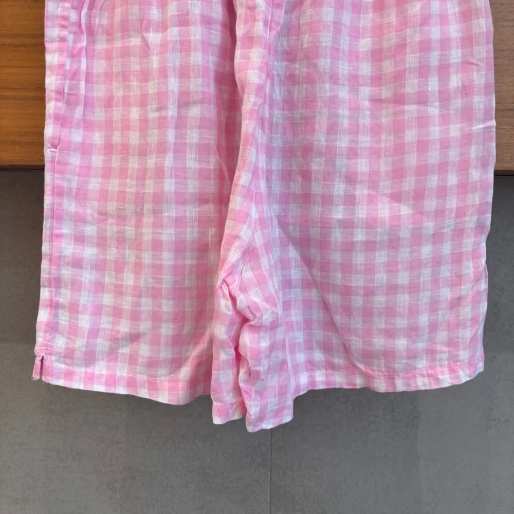 FRANKIES‎ BIKINIS Lou Gingham Shorts In Pink, Size S
